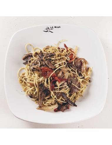 Spaguetti Funghi Pizzeria La Mina, servicio domicilio 943427240