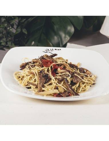Spaghetti Funghi with Peppers in San Sebastián | Pizzería La Mina – It