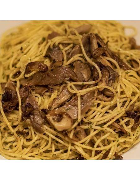 Spaguetti Funghi Donostian | Pizzería La Mina - Italiar pasta etxera