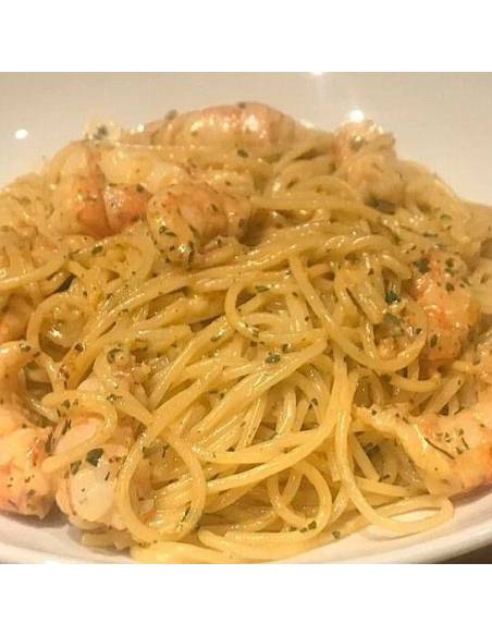 Spaguetti Gamberetto Pizzeria La Mina, servicio domicilio 943427240