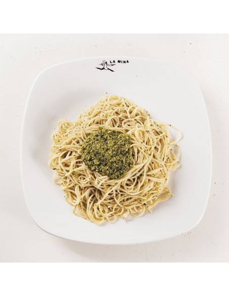 Spaguetti Al Pesto Pizzeria La Mina, servicio a domicilio 943427240