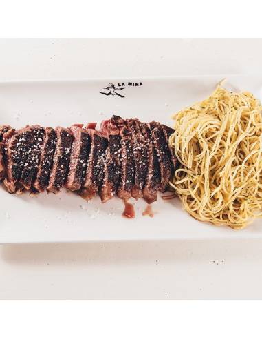 Entrecot con guarnicion pizzeria la mina donostia san sebastian