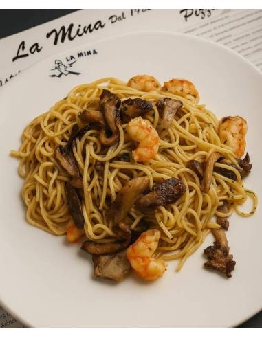 Spaguetti Funghi Pizzeria La Mina, servicio domicilio 943427240